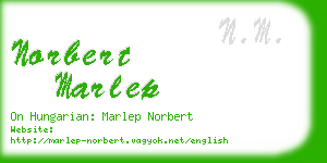 norbert marlep business card